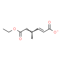 ChemSpider 2D Image | (2E,4E)-6-Ethoxy-4-methyl-6-oxo-2,4-hexadienoate | C9H11O4