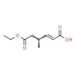 ChemSpider 2D Image | (2E,4E)-6-Ethoxy-4-methyl-6-oxo-2,4-hexadienoic acid | C9H12O4