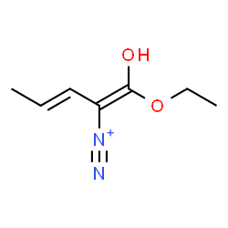ChemSpider 2D Image | (1Z,3E)-1-Ethoxy-1-hydroxy-1,3-pentadiene-2-diazonium | C7H11N2O2