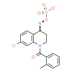 ChemSpider 2D Image | [({(E)-[7-Chloro-1-(2-methylbenzoyl)-2,3-dihydro-4(1H)-quinolinylidene]amino}oxy)sulfonyl]oxidanide | C17H14ClN2O5S