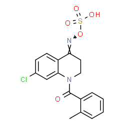 ChemSpider 2D Image | [(4E)-7-Chloro-4-[(sulfooxy)imino]-3,4-dihydro-1(2H)-quinolinyl](2-methylphenyl)methanone | C17H15ClN2O5S