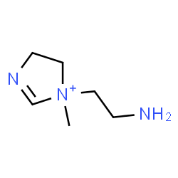 ChemSpider 2D Image | 1-(2-Aminoethyl)-1-methyl-4,5-dihydro-1H-imidazol-1-ium | C6H14N3