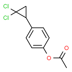 ChemSpider 2D Image | 4-(2,2-Dichlorocyclopropyl)phenyl acetate | C11H10Cl2O2