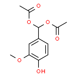 ChemSpider 2D Image | (4-Hydroxy-3-methoxyphenyl)methylene diacetate | C12H14O6