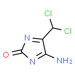 ChemSpider 2D Image | 4-Amino-5-(dichloromethyl)-2H-imidazol-2-one | C4H3Cl2N3O
