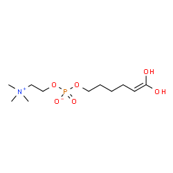 ChemSpider 2D Image | 6,6-Dihydroxy-5-hexen-1-yl 2-(trimethylammonio)ethyl phosphate | C11H24NO6P