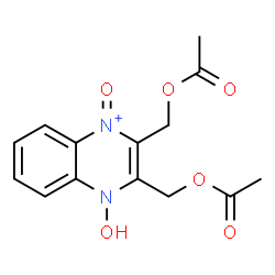 ChemSpider 2D Image | 2,3-Bis(acetoxymethyl)-4-hydroxy-1-oxo-1,4-dihydroquinoxalin-1-ium | C14H15N2O6