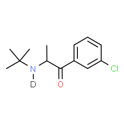 ChemSpider 2D Image | 1-(3-Chlorophenyl)-2-[(2-methyl-2-propanyl)(~2~H)amino]-1-propanone | C13H17DClNO