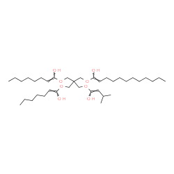 ChemSpider 2D Image | (1E)-1-[3-{[(1E)-1-Hydroxy-1-hepten-1-yl]oxy}-2-({[(1E)-1-hydroxy-3-methyl-1-buten-1-yl]oxy}methyl)-2-({[(1E)-1-hydroxy-1-octen-1-yl]oxy}methyl)propoxy]-1-dodecen-1-ol | C37H68O8