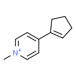ChemSpider 2D Image | 4-(1-Cyclopenten-1-yl)-1-methylpyridinium | C11H14N