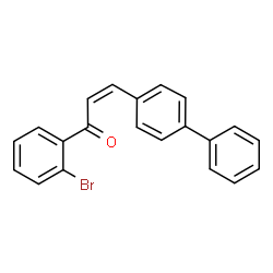 ChemSpider 2D Image | (2Z)-3-(4-Biphenylyl)-1-(2-bromophenyl)-2-propen-1-one | C21H15BrO