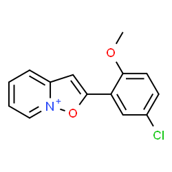 ChemSpider 2D Image | 2-(5-Chloro-2-methoxyphenyl)[1,2]oxazolo[2,3-a]pyridin-8-ium | C14H11ClNO2