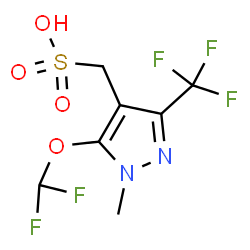 ChemSpider 2D Image | [5-(Difluoromethoxy)-1-methyl-3-(trifluoromethyl)-1H-pyrazol-4-yl]methanesulfonic acid | C7H7F5N2O4S