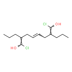 ChemSpider 2D Image | (1Z,4E,7Z)-1,8-Dichloro-2,7-dipropyl-1,4,7-octatriene-1,8-diol | C14H22Cl2O2