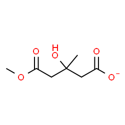 ChemSpider 2D Image | 3-Hydroxy-5-methoxy-3-methyl-5-oxopentanoate | C7H11O5