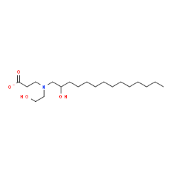 ChemSpider 2D Image | 3-[(2-Hydroxyethyl)(2-hydroxytetradecyl)amino]propanoate | C19H38NO4