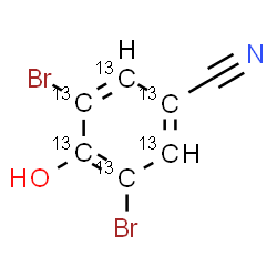 ChemSpider 2D Image | 3,5-Dibromo-4-hydroxy(~13~C_6_)benzonitrile | C13C6H3Br2NO