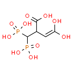 ChemSpider 2D Image | 2-(Diphosphonomethyl)-4,4-dihydroxy-3-butenoic acid | C5H10O10P2