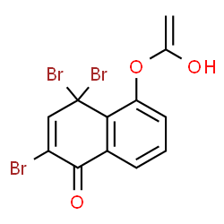 ChemSpider 2D Image | 2,4,4-Tribromo-5-[(1-hydroxyvinyl)oxy]-1(4H)-naphthalenone | C12H7Br3O3