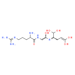 ChemSpider 2D Image | N~5~-(Diaminomethylene)-N-{(Z)-2-hydroxy-2-[(Z)-(1,1,5,5-tetrahydroxy-4-penten-2-ylidene)amino]vinyl}ornithinamide | C13H24N6O6