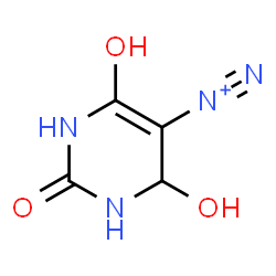 ChemSpider 2D Image | 4,6-Dihydroxy-2-oxo-1,2,3,4-tetrahydro-5-pyrimidinediazonium | C4H5N4O3