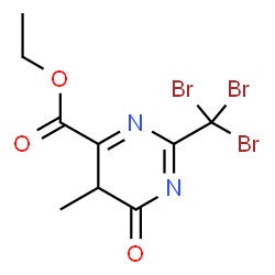 ChemSpider 2D Image | Ethyl 5-methyl-6-oxo-2-(tribromomethyl)-5,6-dihydro-4-pyrimidinecarboxylate | C9H9Br3N2O3