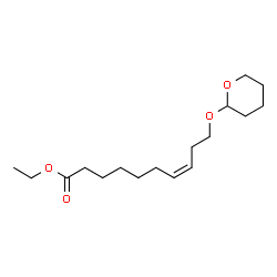 ChemSpider 2D Image | Ethyl (7Z)-10-(tetrahydro-2H-pyran-2-yloxy)-7-decenoate | C17H30O4