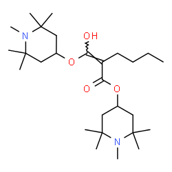 ChemSpider 2D Image | 1,2,2,6,6-Pentamethyl-4-piperidinyl (2Z)-2-{hydroxy[(1,2,2,6,6-pentamethyl-4-piperidinyl)oxy]methylene}hexanoate | C27H50N2O4