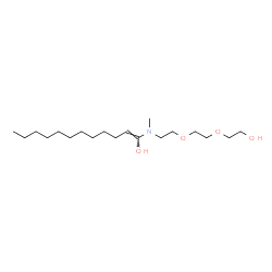 ChemSpider 2D Image | (1Z)-1-[{2-[2-(2-Hydroxyethoxy)ethoxy]ethyl}(methyl)amino]-1-dodecen-1-ol | C19H39NO4