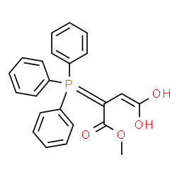 ChemSpider 2D Image | Methyl 4,4-dihydroxy-2-(triphenylphosphoranylidene)-3-butenoate | C23H21O4P