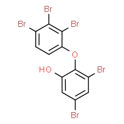 ChemSpider 2D Image | 3,5-Dibromo-2-(2,3,4-tribromophenoxy)phenol | C12H5Br5O2