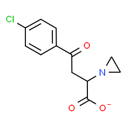 ChemSpider 2D Image | 2-(1-Aziridinyl)-4-(4-chlorophenyl)-4-oxobutanoate | C12H11ClNO3