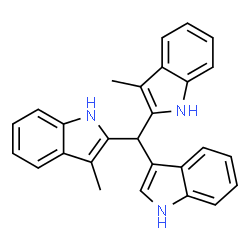 ChemSpider 2D Image | 2,2'-(1H-Indol-3-ylmethylene)bis(3-methyl-1H-indole) | C27H23N3