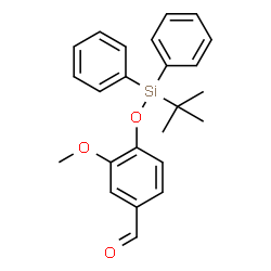 ChemSpider 2D Image | 3-Methoxy-4-{[(2-methyl-2-propanyl)(diphenyl)silyl]oxy}benzaldehyde | C24H26O3Si