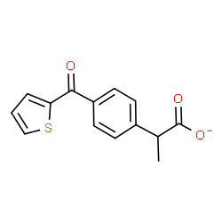 ChemSpider 2D Image | 2-[4-(2-Thienylcarbonyl)phenyl]propanoate | C14H11O3S