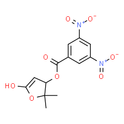 ChemSpider 2D Image | 5-Hydroxy-2,2-dimethyl-2,3-dihydro-3-furanyl 3,5-dinitrobenzoate | C13H12N2O8