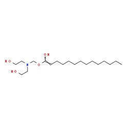ChemSpider 2D Image | (1E)-1-{[Bis(2-hydroxyethyl)amino]methoxy}-1-tetradecen-1-ol | C19H39NO4