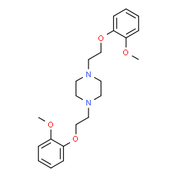 ChemSpider 2D Image | 1,4-Bis[2-(2-methoxyphenoxy)ethyl]piperazine | C22H30N2O4