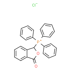 ChemSpider 2D Image | (3-Oxo-1,3-dihydro-2-benzofuran-1-yl)(triphenyl)phosphonium chloride | C26H20ClO2P
