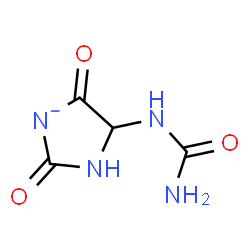 ChemSpider 2D Image | 4-(Carbamoylamino)-2,5-dioxoimidazolidin-1-ide | C4H5N4O3