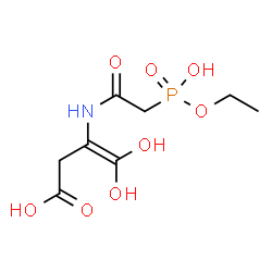ChemSpider 2D Image | 3-({[Ethoxy(hydroxy)phosphoryl]acetyl}amino)-4,4-dihydroxy-3-butenoic acid | C8H14NO8P