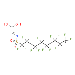 ChemSpider 2D Image | N-[(1E)-2,2-Dihydroxyethylidene]-1,1,2,2,3,3,4,4,5,5,6,6,7,7,8,8,8-heptadecafluoro-1-octanesulfonamide | C10H4F17NO4S