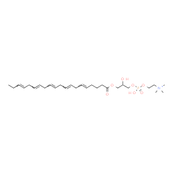 ChemSpider 2D Image | (14E,17E,20E,23E,26E)-4,7-Dihydroxy-N,N,N-trimethyl-10-oxo-3,5,9-trioxa-4-phosphanonacosa-14,17,20,23,26-pentaen-1-aminium 4-oxide | C28H49NO7P
