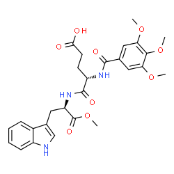 ChemSpider 2D Image | Methyl N-(3,4,5-trimethoxybenzoyl)-L-alpha-glutamyl-D-tryptophanate | C27H31N3O9