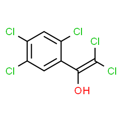 ChemSpider 2D Image | 2,2-Dichloro-1-(2,4,5-trichlorophenyl)ethenol | C8H3Cl5O