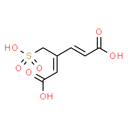 ChemSpider 2D Image | (2Z,4E)-3-(Sulfomethyl)-2,4-hexadienedioic acid | C7H8O7S