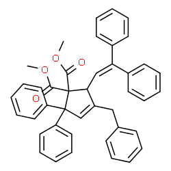 ChemSpider 2D Image | Dimethyl 10,10,14-triphenyl-1,6:15,20-dicycloprosta-1,3,5,8,13,15,17,19-octaene-11,11-dicarboxylate | C42H36O4