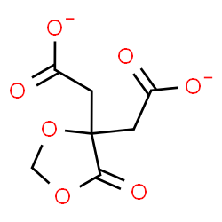 ChemSpider 2D Image | 2,2'-(5-Oxo-1,3-dioxolane-4,4-diyl)diacetate | C7H6O7