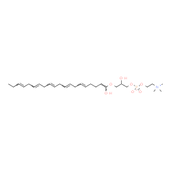 ChemSpider 2D Image | 2-Hydroxy-3-{[(1E,5E,8E,11E,14E,17E)-1-hydroxy-1,5,8,11,14,17-icosahexaen-1-yl]oxy}propyl 2-(trimethylammonio)ethyl phosphate | C28H48NO7P