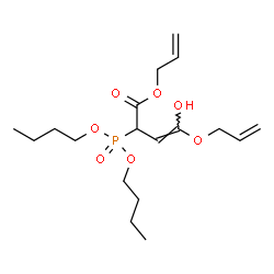 ChemSpider 2D Image | Allyl (3E)-4-(allyloxy)-2-(dibutoxyphosphoryl)-4-hydroxy-3-butenoate | C18H31O7P